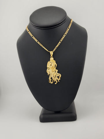 Brand New Brazilian 18k Gold Filled San Lazaro Necklace