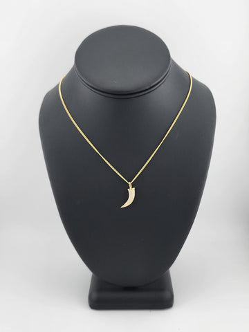 Brand New Brazilian 18k Gold Filled Design of Coyote tooth Necklace