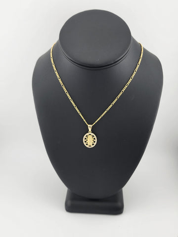 Brand New Brazilian 18k Gold Filled Virgen De Guadalupe Necklace