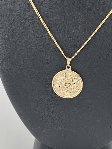 Brand New Brazilian 18k Gold Filled Lucky Charms Necklace