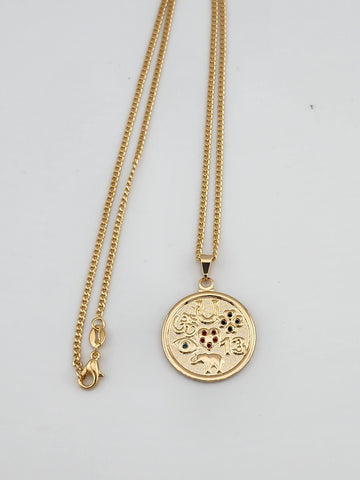 Brand New Brazilian 18k Gold Filled Lucky Charms Necklace