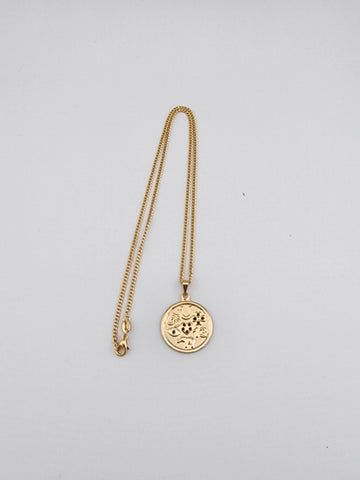 Brand New Brazilian 18k Gold Filled Lucky Charms Necklace