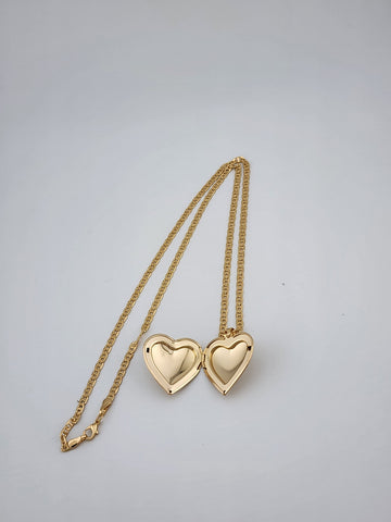 Brand New Bazilian 18k Gold Filled Heart Locket Necklace