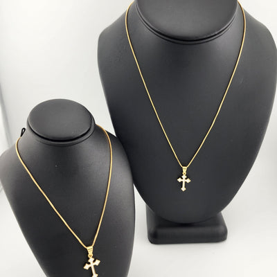 Brand New White Enamel Cross Necklace