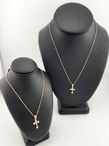 Brand New White Enamel Cross Necklace