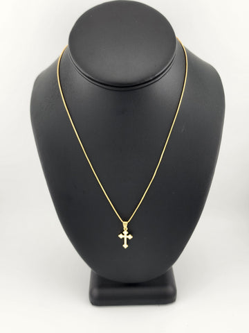 Brand New White Enamel Cross Necklace