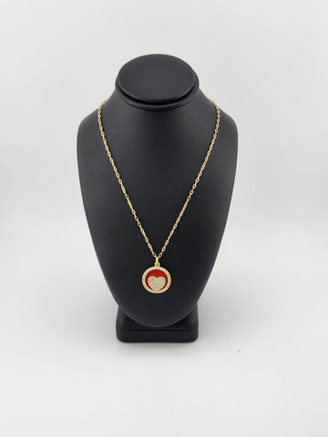 Brand New Red enamel Heart Necklace