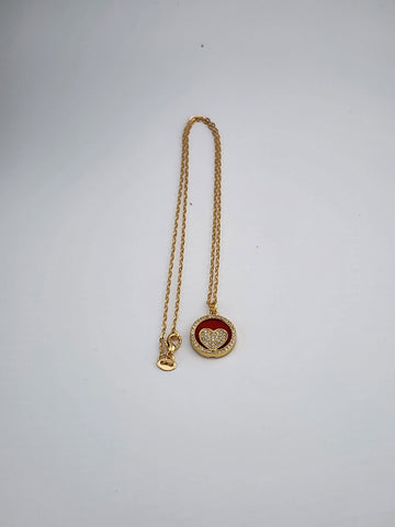 Brand New Red enamel Heart Necklace