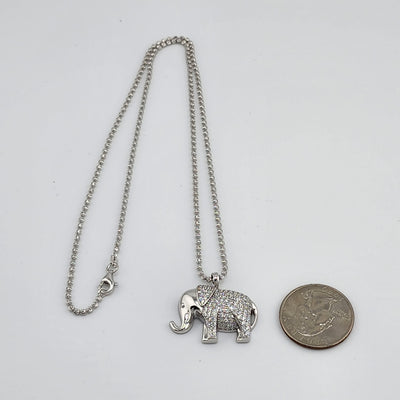 Brand New Sterling Silver 925 Elephant Necklace