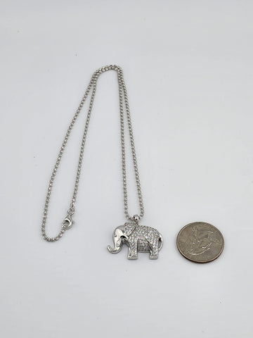 Brand New Sterling Silver 925 Elephant Necklace