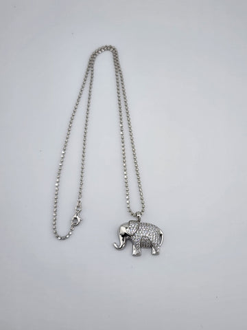 Brand New Sterling Silver 925 Elephant Necklace