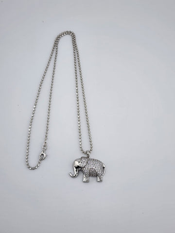 Brand New Sterling Silver 925 Elephant Necklace