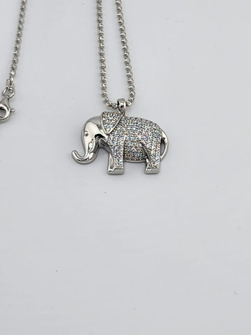 Brand New Sterling Silver 925 Elephant Necklace