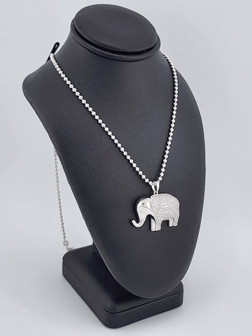 Brand New Sterling Silver 925 Elephant Necklace