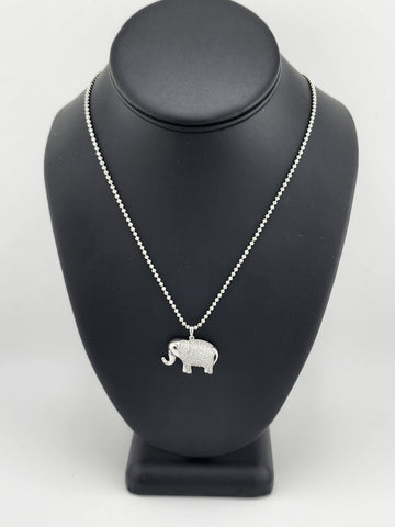 Brand New Sterling Silver 925 Elephant Necklace