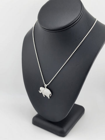 Brand New Sterling Silver 925 Elephant Necklace