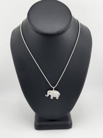 Brand New Sterling Silver 925 Elephant Necklace