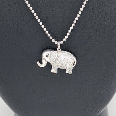 Brand New Sterling Silver 925 Elephant Necklace