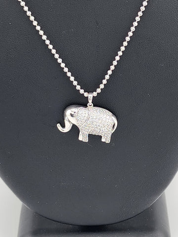 Brand New Sterling Silver 925 Elephant Necklace