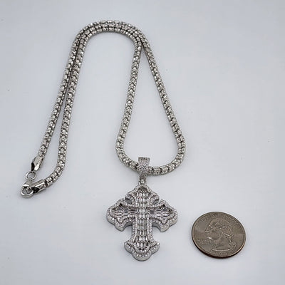 Brand New Sterling Silver 925 Cross Necklace