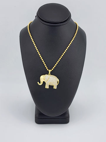 Brand New Sterling Silver 925 cz Elephant Necklace