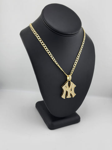 Brand New Sterling Silver 925 New York Yankee Necklace