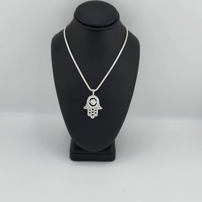 Brand New Sterling Silver 925 Hamsa Necklace