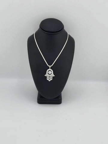 Brand New Sterling Silver 925 Hamsa Necklace