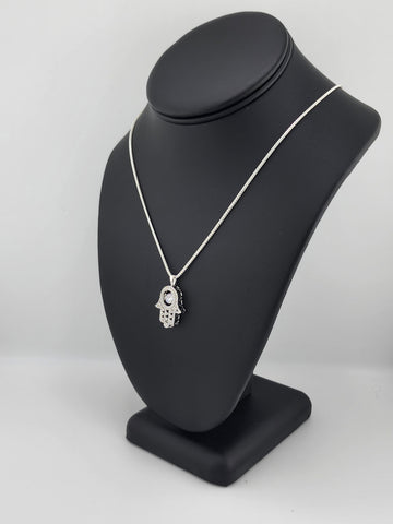 Brand New Sterling Silver 925 Hamsa Necklace