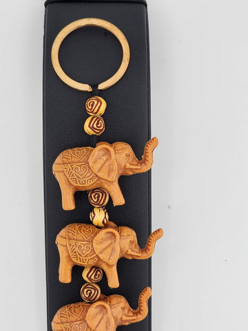 Brand New Three Elephants Keychain