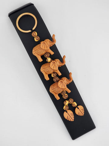 Brand New Three Elephants Keychain