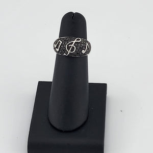 Brand New Sterling Silver 925 Music Notes Ring