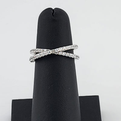 Brand New Sterling Silver 925 Cross Cz Ring