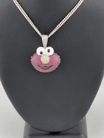 Brand New Sterling Silver 925 Elmo Necklace