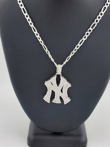 Brand New Sterling Silver 925 New York Yankee Necklace