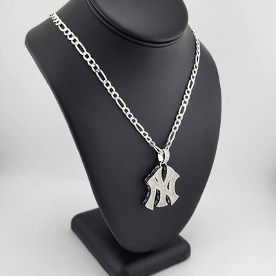 Brand New Sterling Silver 925 New York Yankee Necklace