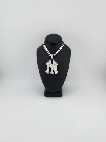 Brand New Sterling Silver 925 New York Yankee Necklace