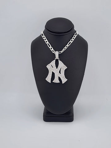 Brand New Sterling Silver 925 New York Yankee Necklace