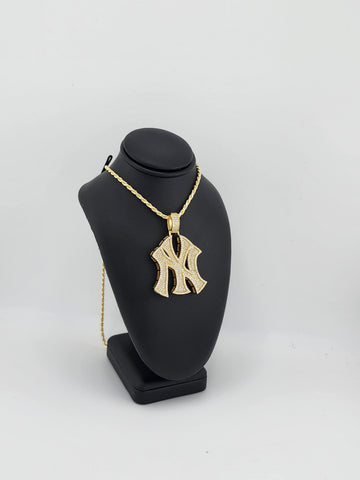 Brand New Sterling Silver 925 New York Yankee Necklace