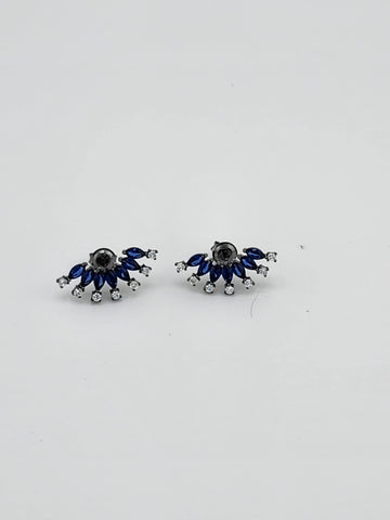 Brand New Sterling Silver 925 Blue gemstone cz Earrings