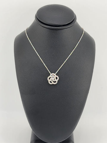 Brand New Sterling Silver 925 Rose Design Necklace