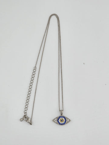 Brand New Sterling Silver 925 Evil Eye Necklace