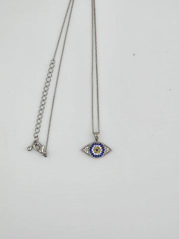 Brand New Sterling Silver 925 Evil Eye Necklace