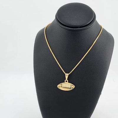 Brand New Brazilian 18k Gold Filled FootBall Necklace