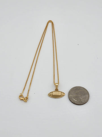 Brand New Brazilian 18k Gold Filled FootBall Necklace