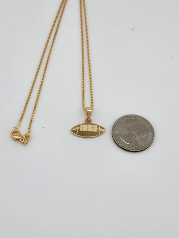 Brand New Brazilian 18k Gold Filled FootBall Necklace