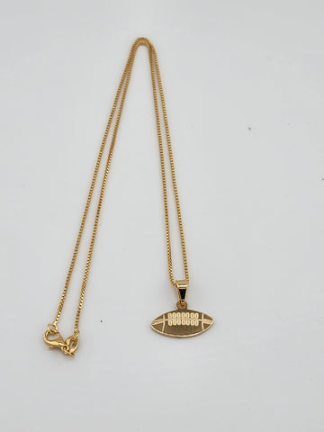 Brand New Brazilian 18k Gold Filled FootBall Necklace