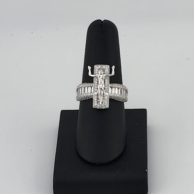 Brand New Sterling Silver 925 Jesus Cz Ring