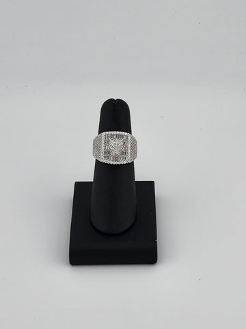 Brand New Sterling Silver 925 Leopard Face Cz Ring