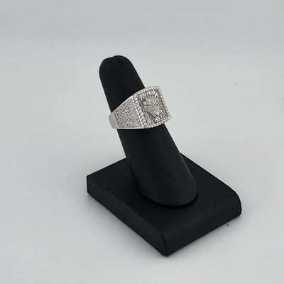 Brand New Sterling Silver 925 Leopard Face Cz Ring